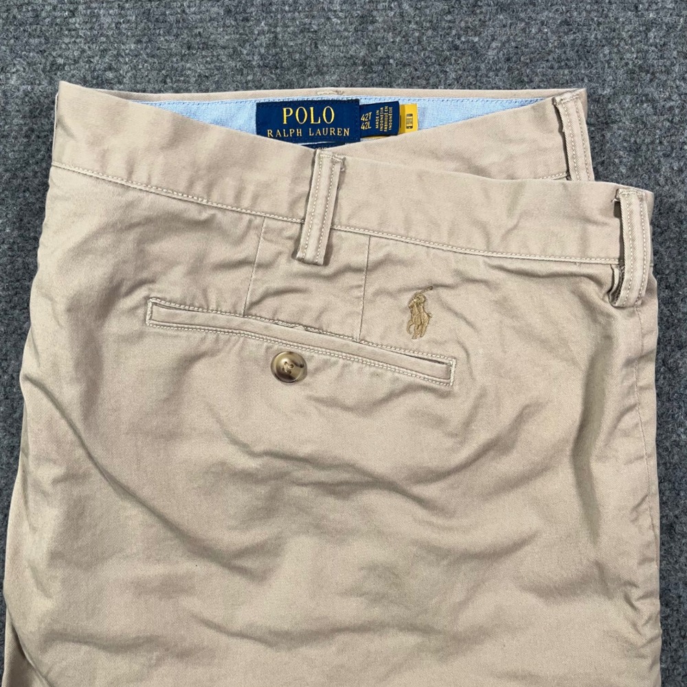 Polo Ralph Lauren Stretch Classic Fit Chino Shorts Mens 42T Beige Twill Preppy